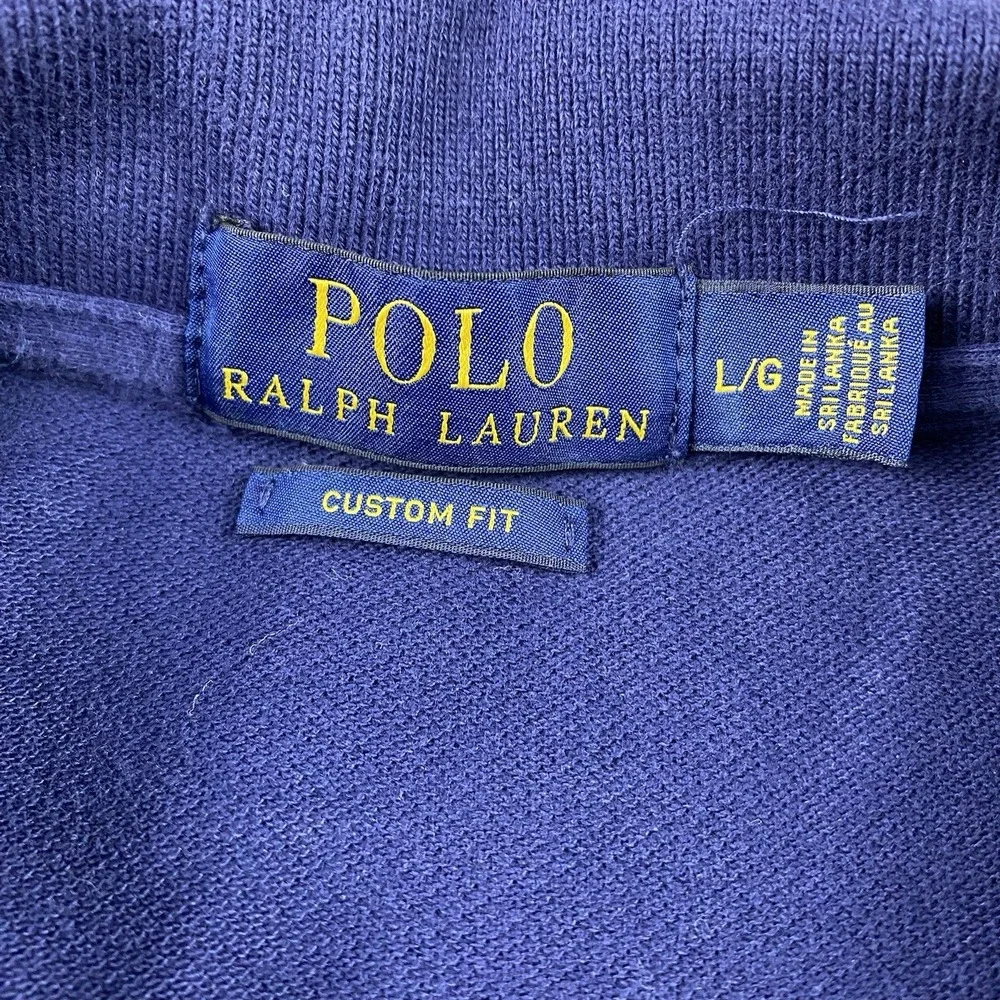POLO RALPH‎ LAUREN Custom Fit Shirt Mens Large BlueShort Sleeve Knit